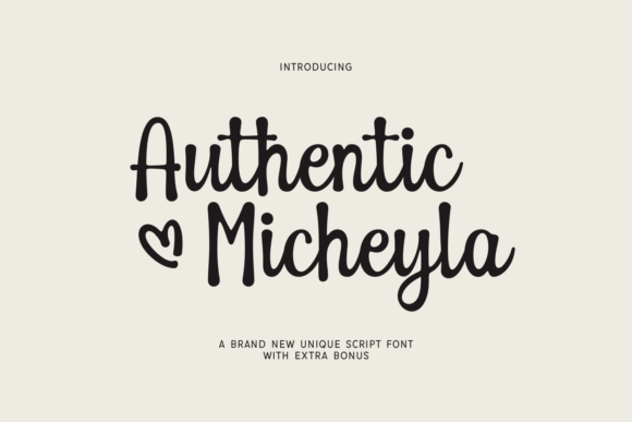 Authentic Micheyla: A Playful Script Font for Modern Editorial Design