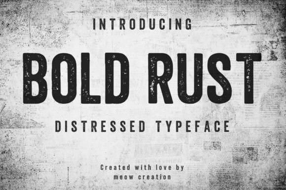 Bold Rust Font for Vintage-Style Handmade Creations