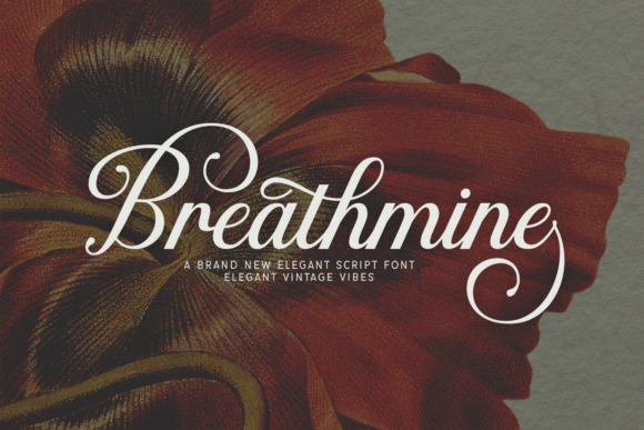 Breathmine: A Luxurious Script Font for Editorial Design
