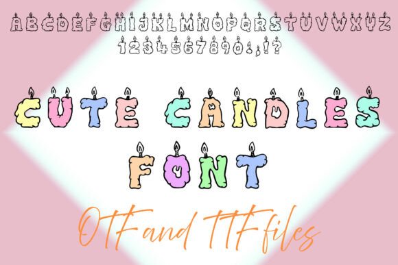 Cute Candle Font for Whimsical Craft Projects