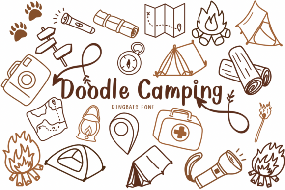 Doodle Camping Font for Nature-Inspired Branding