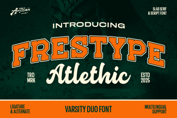 Frestype Atlethic Duo: A Bold Font for Creative Makers