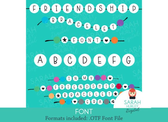 Friendship Bracelet Font for Nostalgic Branding and Playful Design