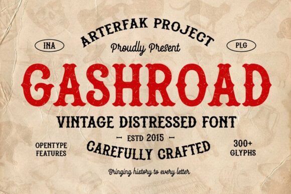Gashroad: A Vintage Slab Serif Font for Business Branding