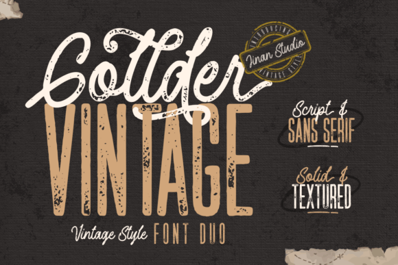 Gollder Vintage Duo for Web Design and Branding Projects