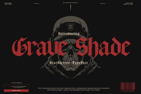 Grave Shade: A Bold Blackletter Font for Gothic Branding