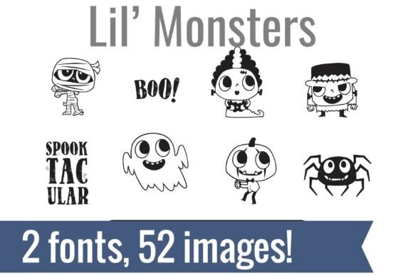 Lil Monsters Dingbats for Halloween-Themed Campaigns