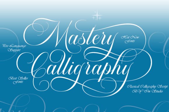 Mastery Calligraphy: A Timeless Script Font for Creative Makers