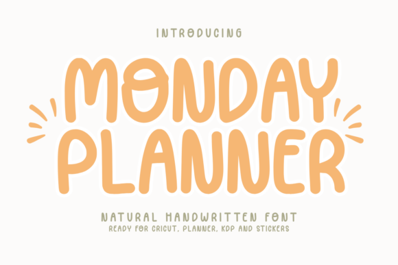 Monday Planner Font for Warm and Personal Web Design