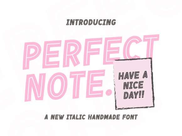 Perfect Note: A Playful Handwritten Font for Editorial Design