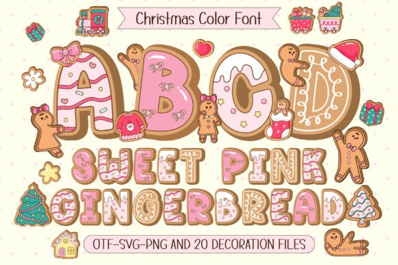 Sweet Pink Gingerbread Font for Branding and Design