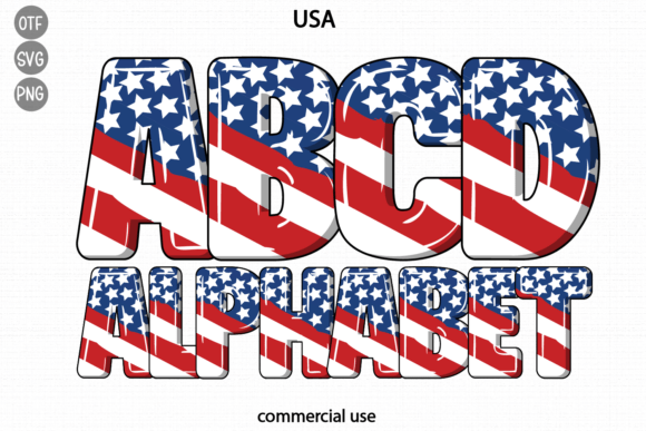 Usa Font for American-Themed Craft Projects