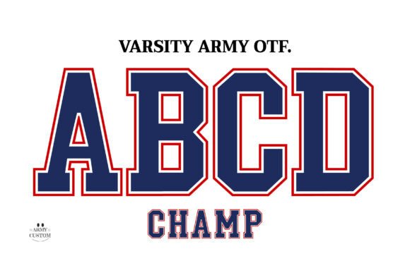 Varsity Army Font for Collegiate-Themed Design
