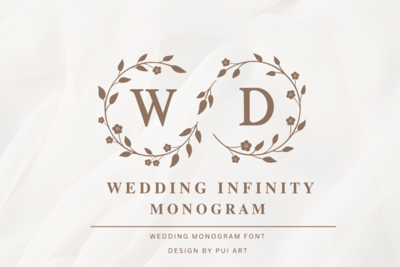 Wedding Infinity Monogram Font for Elegant Web Design