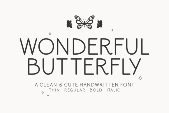 Wonderful Butterfly Font for Creative Makers